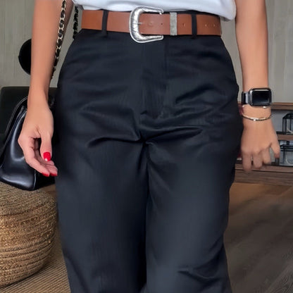Damen Anzughose Streifen Elegant