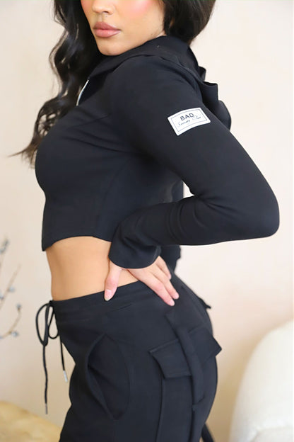 Damen Trainingsanzug Bequem Cargo Freizeit