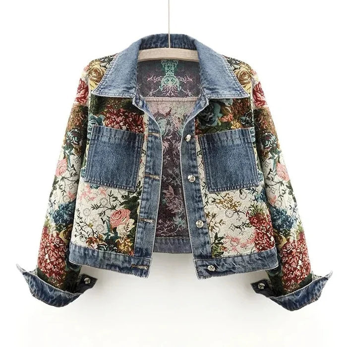 Damen Cropped Jeansjacke Bio-Baumwolle Öko-Freundlich