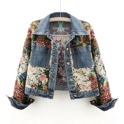 Damen Cropped Jeansjacke Bio-Baumwolle Öko-Freundlich