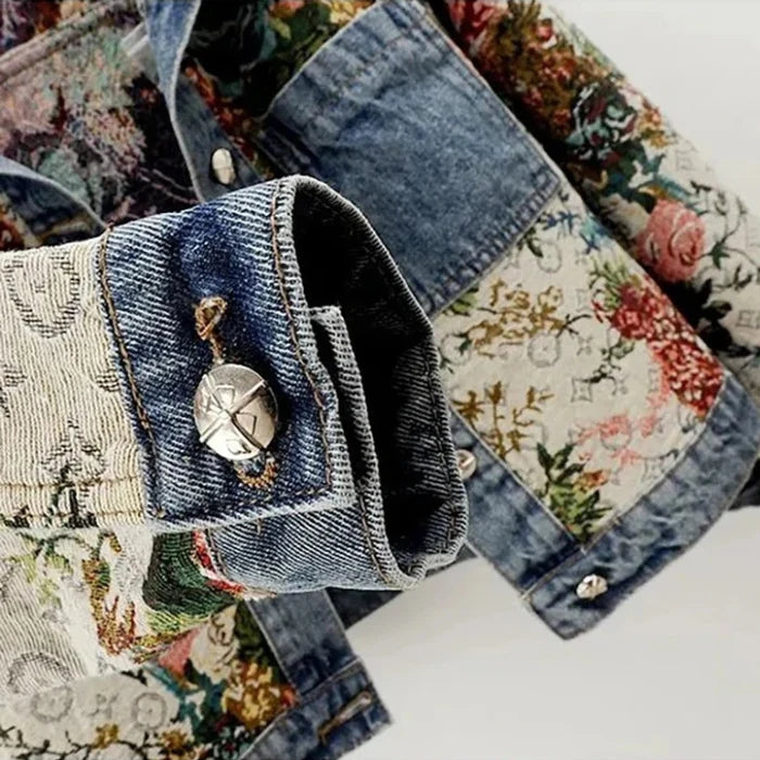 Damen Cropped Jeansjacke Bio-Baumwolle Öko-Freundlich