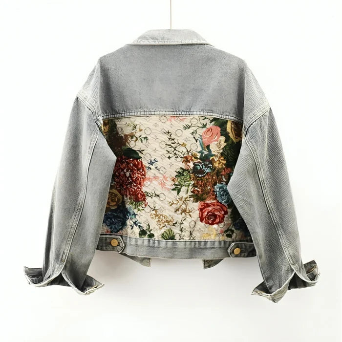 Damen Cropped Jeansjacke Bio-Baumwolle Öko-Freundlich