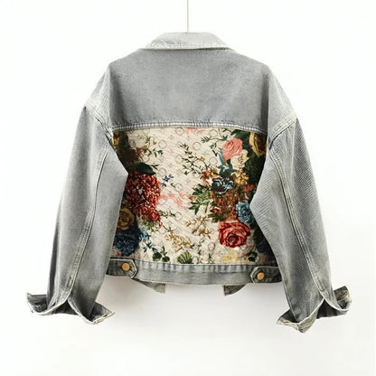 Damen Cropped Jeansjacke Bio-Baumwolle Öko-Freundlich