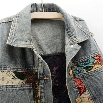 Damen Cropped Jeansjacke Bio-Baumwolle Öko-Freundlich