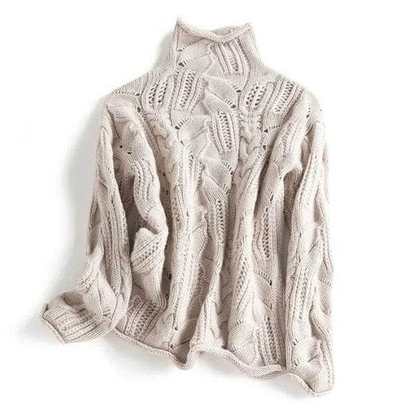Damen Pullover Kaschmir Fein gestrickt Elegant