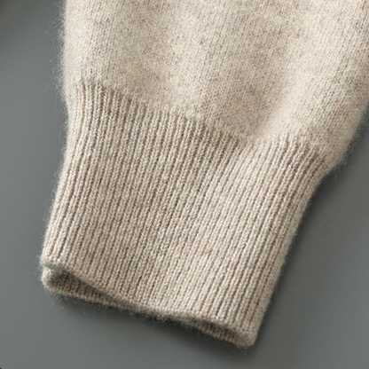 Herren Strickjacke Wollwarm mit Reißverschluss