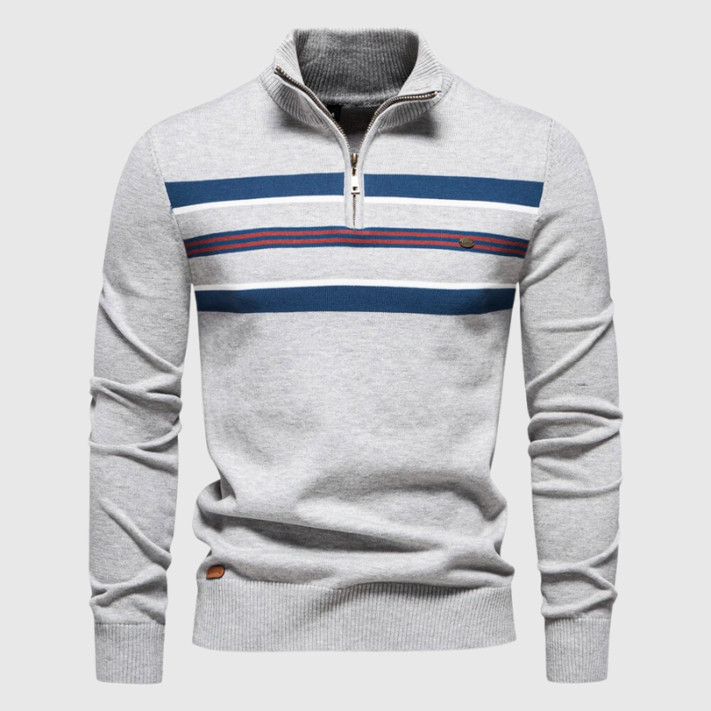 Herren Strickpullover Reißverschluss Warm Modern