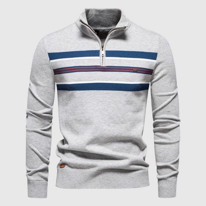 Herren Strickpullover Reißverschluss Warm Modern