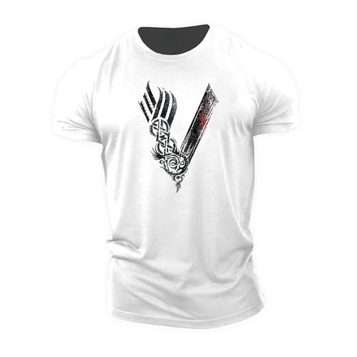 Herren T-Shirt Baumwolle Leicht Bequem Weiss