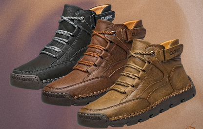 Herren Wanderschuhe Leder Orthopädisch Bequem