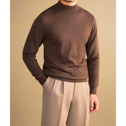 Herren Rollkragenpullover Wolle Klassisch