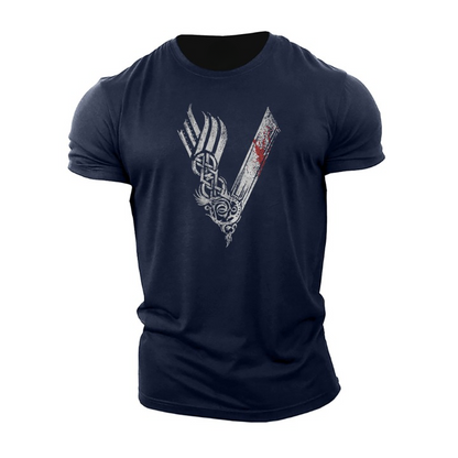 Herren T-Shirt Baumwolle Leicht Bequem Weiss