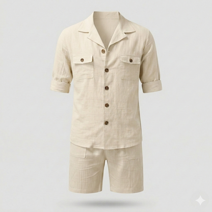 Herren Leinenanzug Moderner Schnitt Elegantes Design