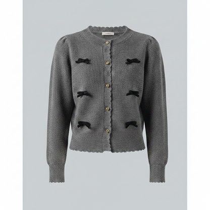 Damen Cardigan Nierenknöpfe Modern
