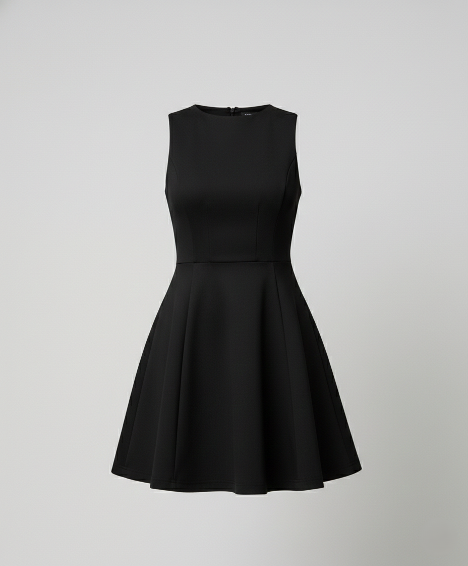 Damen A-Linie Kleid Elegant Figurbetont