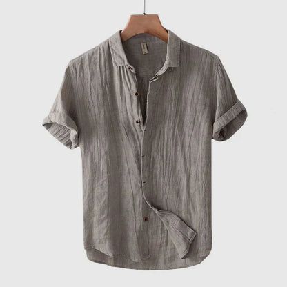 Herren Leinenhemd Slim Fit Sommerweiß
