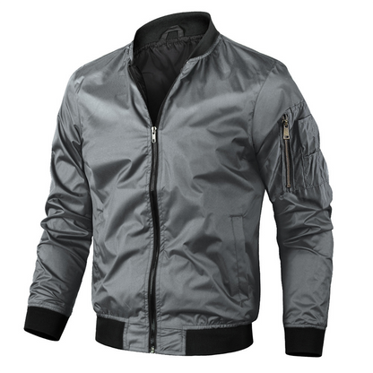 Herren Bomberjacke Warm Isoliert Leder