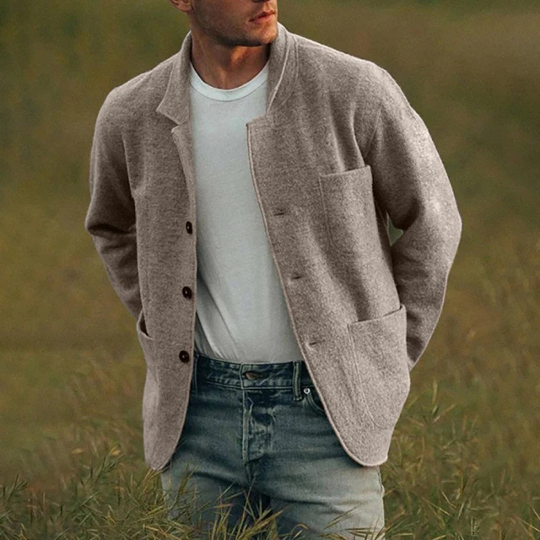 Herren Herbstjacke Warm Schwarz Baumwolle - Norvielle