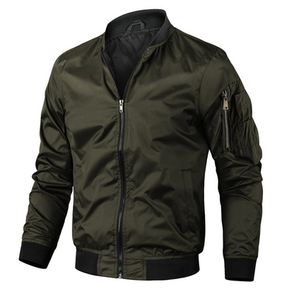 Herren Bomberjacke Warm Isoliert Leder