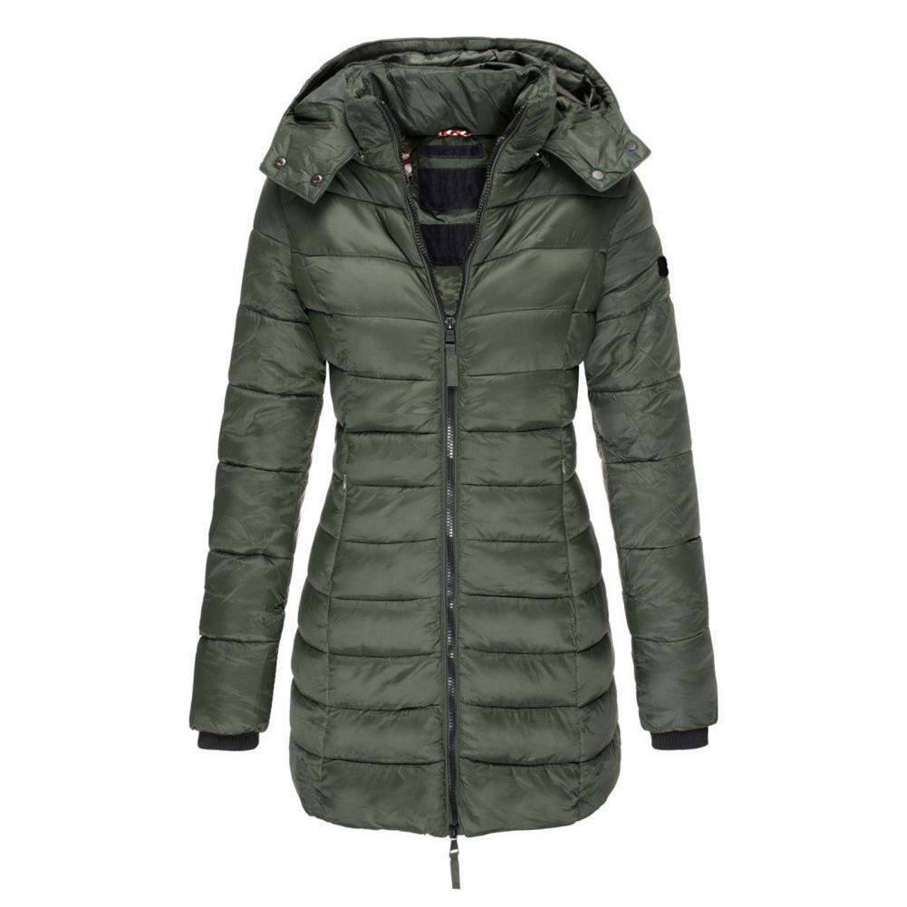 Damen Steppjacke Wasserabweisend Mit Kapuze