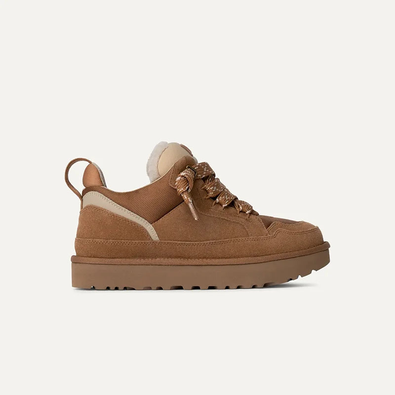 Damen Plateau Sneaker Veloursleder