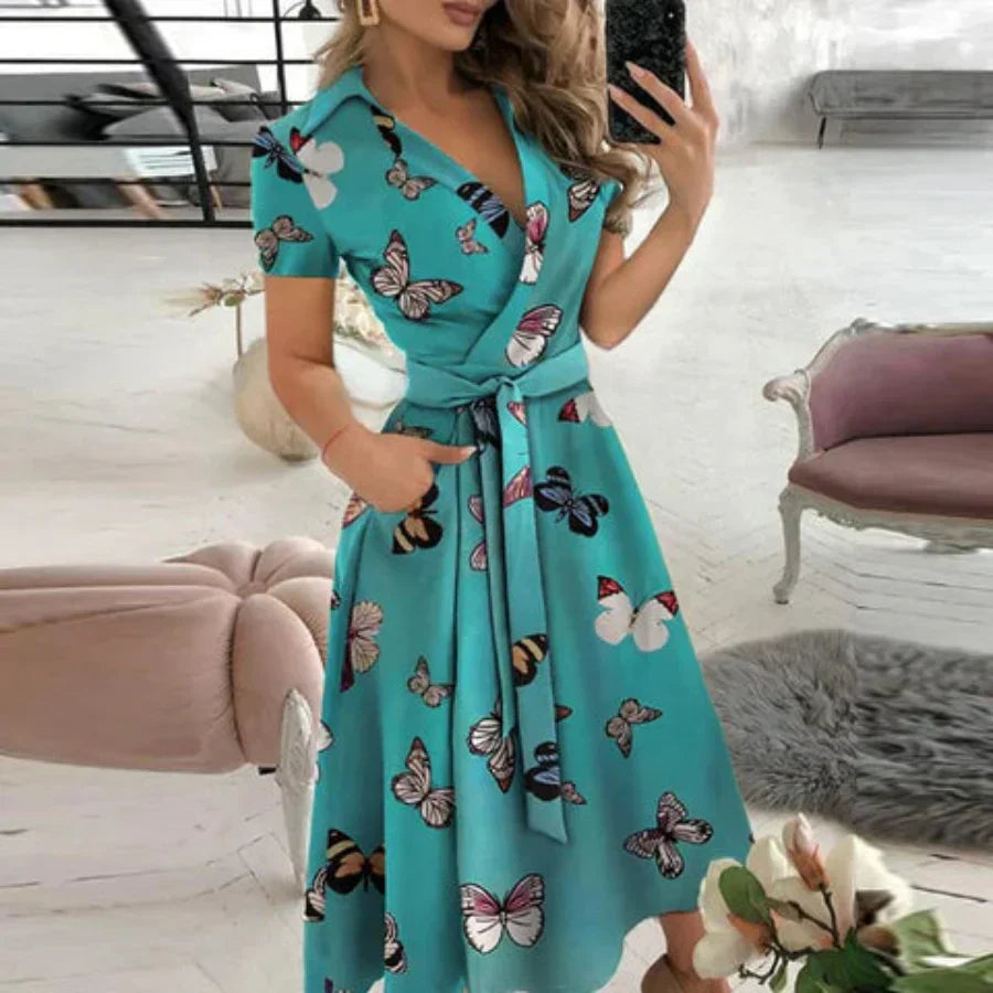 Damen A-Linien-Kleid Lang Elegantes Zeitloses Design - Norvielle