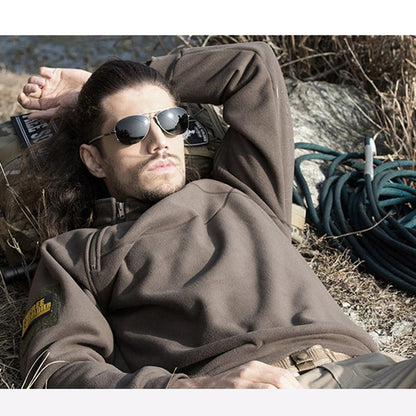Herren Pullover Viertelzip Stehkragen Modern