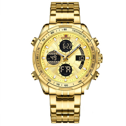 Herren Edelstahl Armbanduhr Marine Chrono