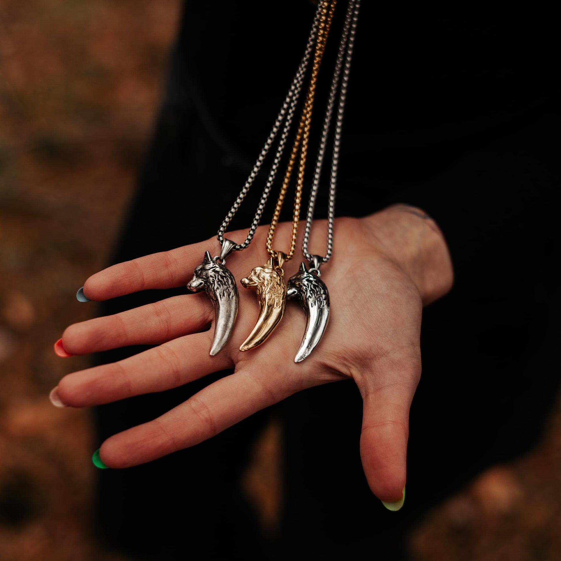 Collier Collier de loup "Ne jamais abandonner" - Odins Hall