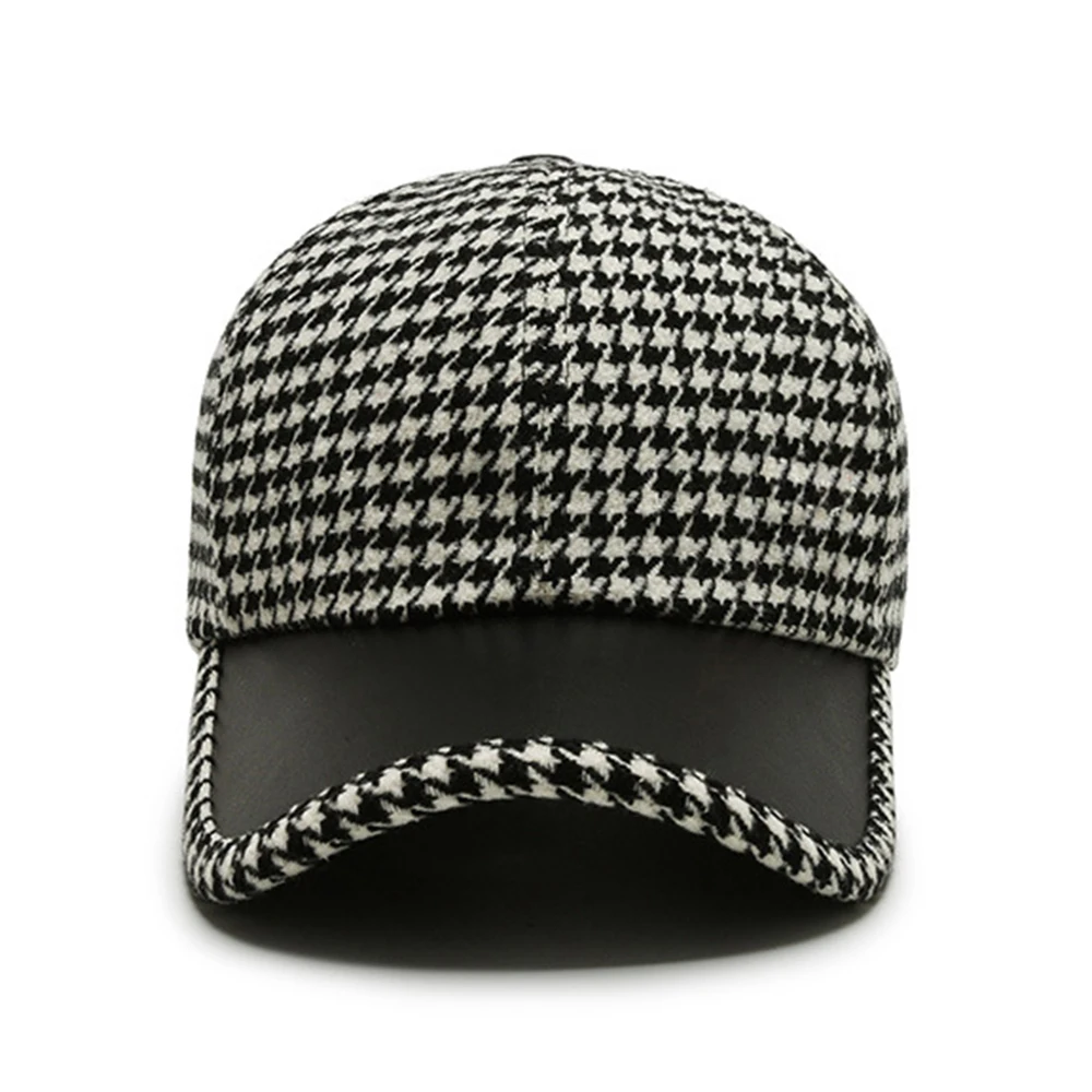 Herren Leder Mütze Elegant