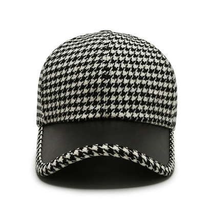 Herren Leder Mütze Elegant