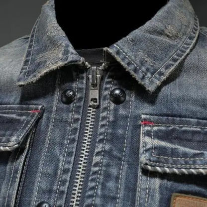 Herren Jeansjacke Regular Fit Klassisch Baumwolle