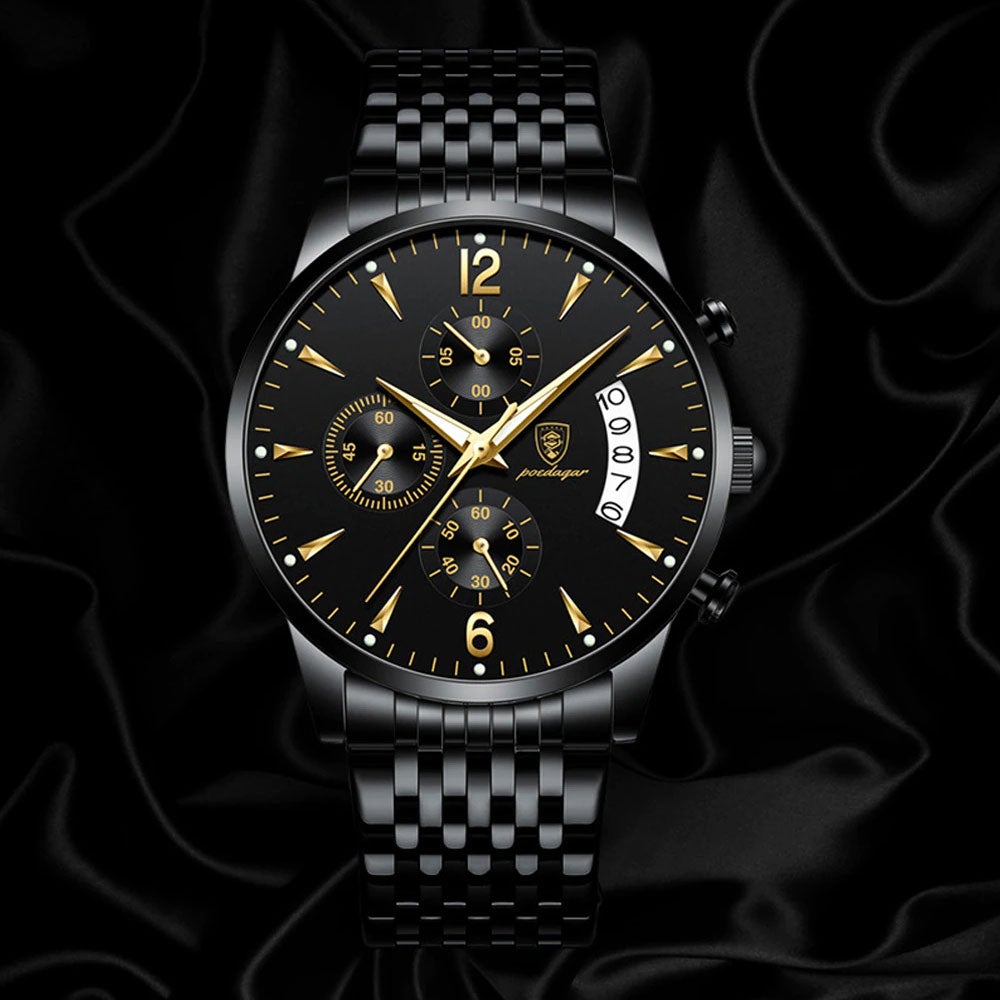 Herren Edelstahl Armbanduhr Elegant