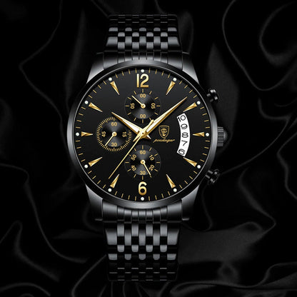 Herren Edelstahl Armbanduhr Elegant