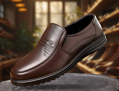Herren Leder Loafer Schuhe Bequem Elegant