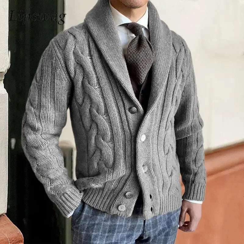 Herren Kardigan Warm Flauschig Winter
