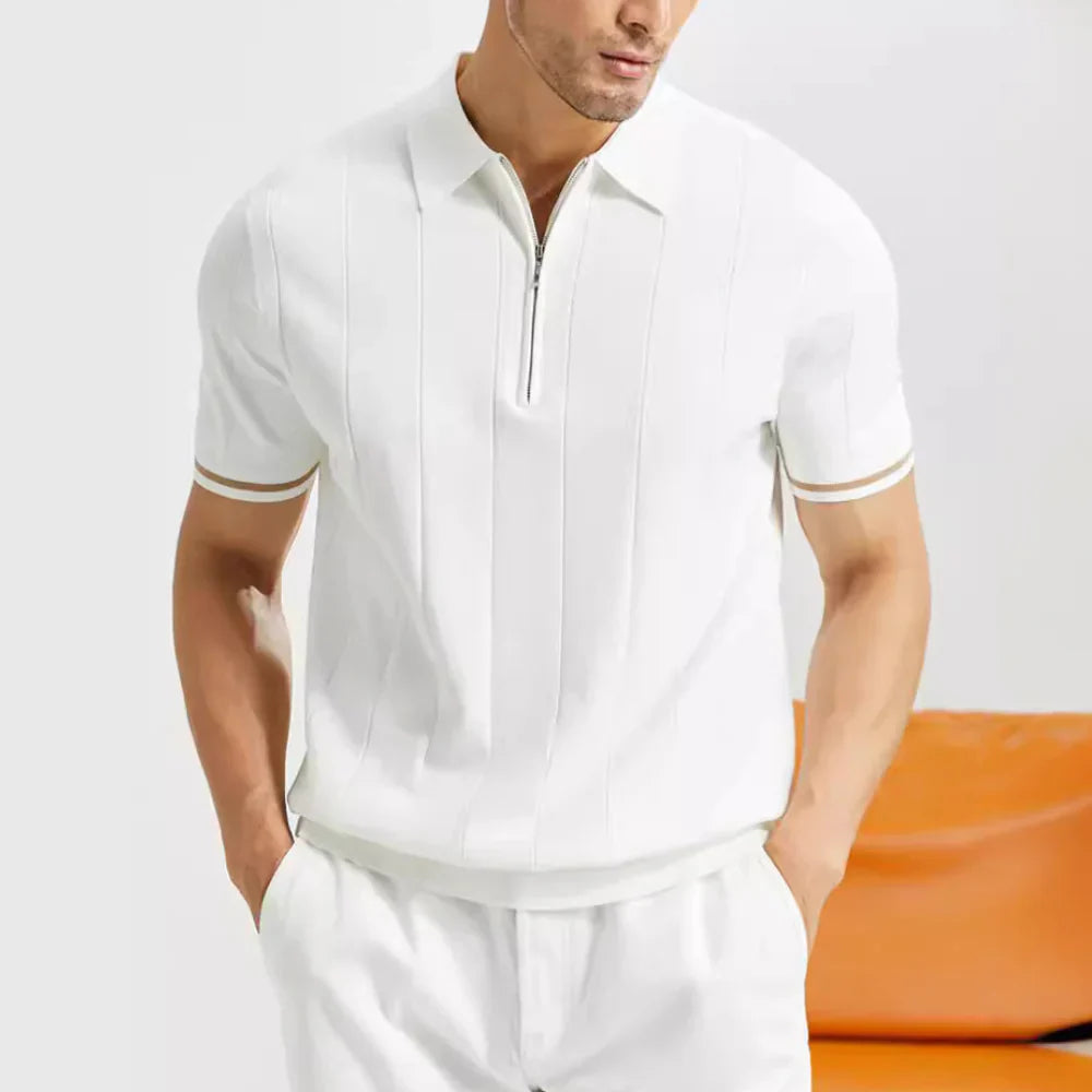 Herren Polo Slim Fit Elegantes Casual-Shirt