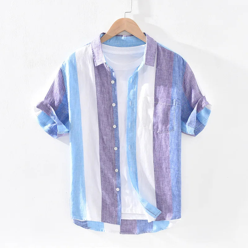 Herren Leinenhemd Elegantes Sommerdesign