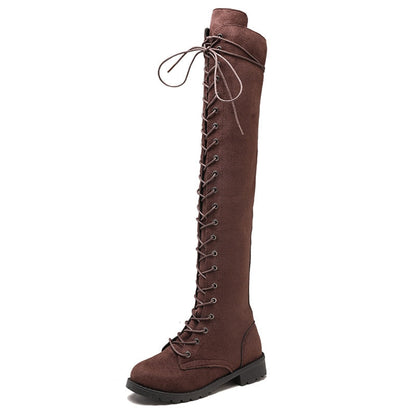 Damen Knie Stiefel Bequem