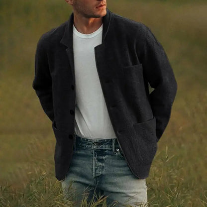 Herren Cardigan Slim Fit Tailliert Modern