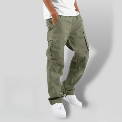 Bequeme Herren Cargo-Hose Lockere Passform Mit Vielen Taschen