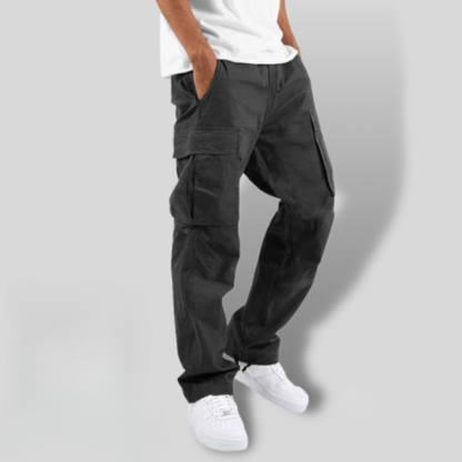 Bequeme Herren Cargo-Hose Lockere Passform Mit Vielen Taschen
