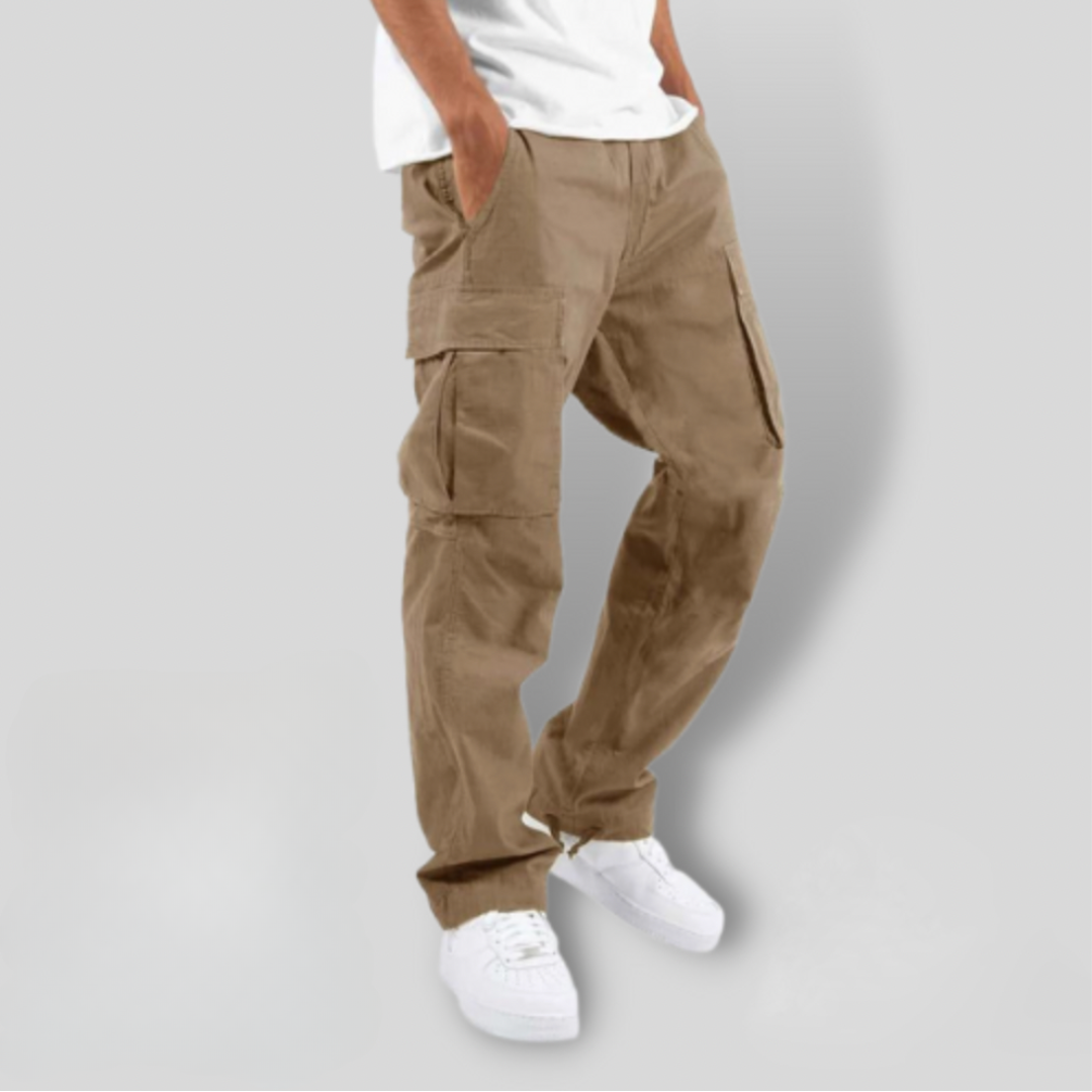 Bequeme Herren Cargo-Hose Lockere Passform Mit Vielen Taschen