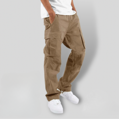Bequeme Herren Cargo-Hose Lockere Passform Mit Vielen Taschen