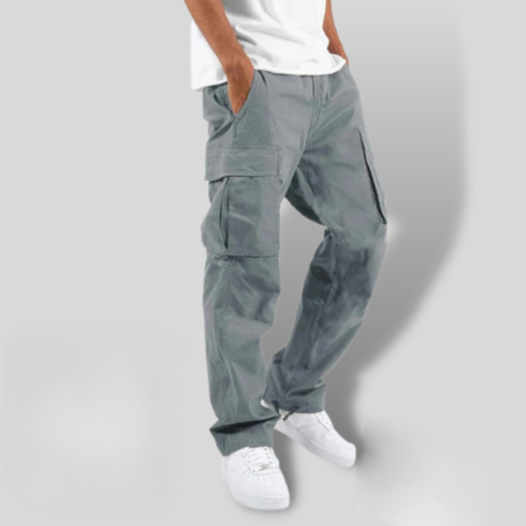 Bequeme Herren Cargo-Hose Lockere Passform Mit Vielen Taschen