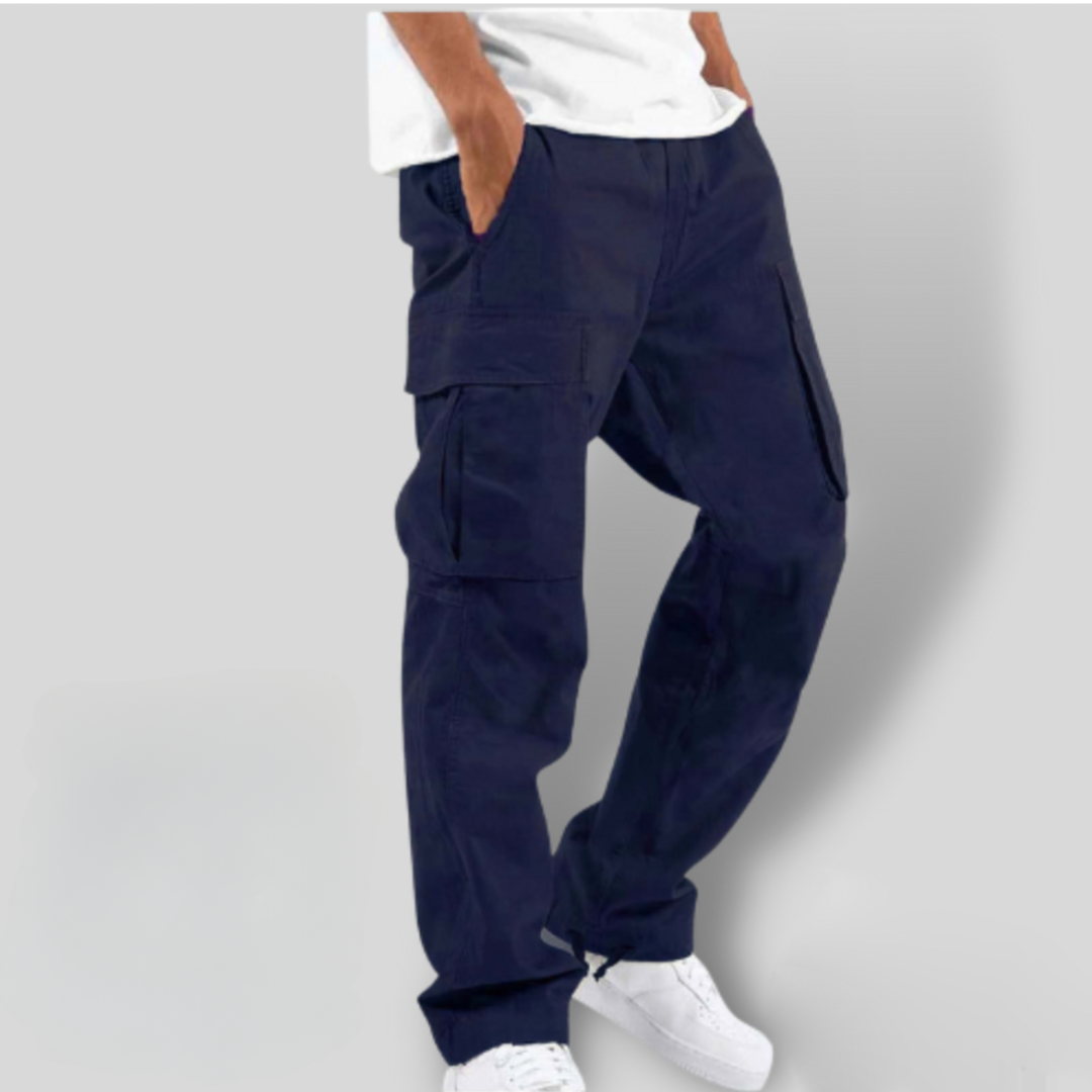 Bequeme Herren Cargo-Hose Lockere Passform Mit Vielen Taschen
