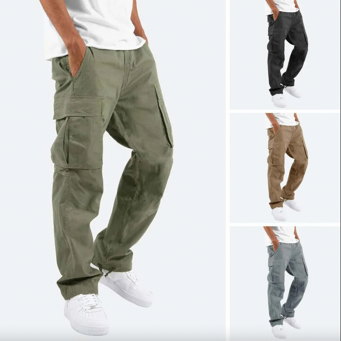Bequeme Herren Cargo-Hose Lockere Passform Mit Vielen Taschen - Norvielle