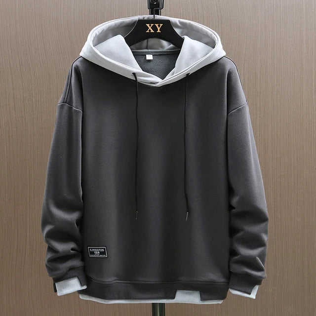 Herren Hoodie Pullover Zwei-Tönig Freizeitstyle