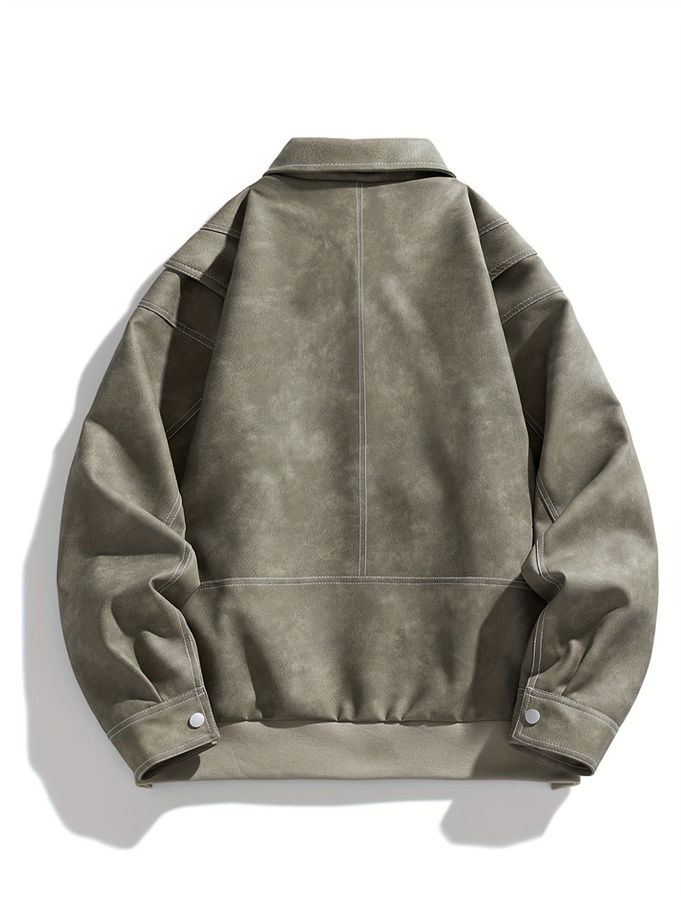 Damen Lederjacke Klappkragen Taschen