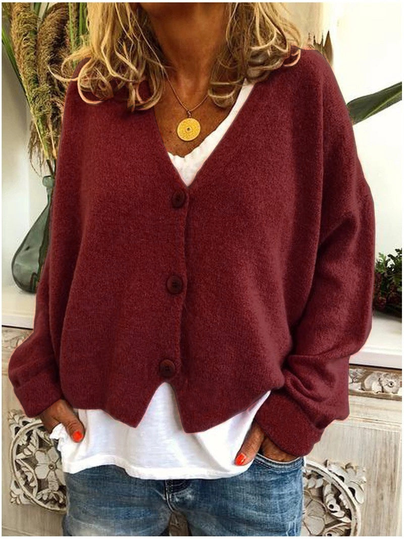 Damen Strickjacke Langärmlig Modern